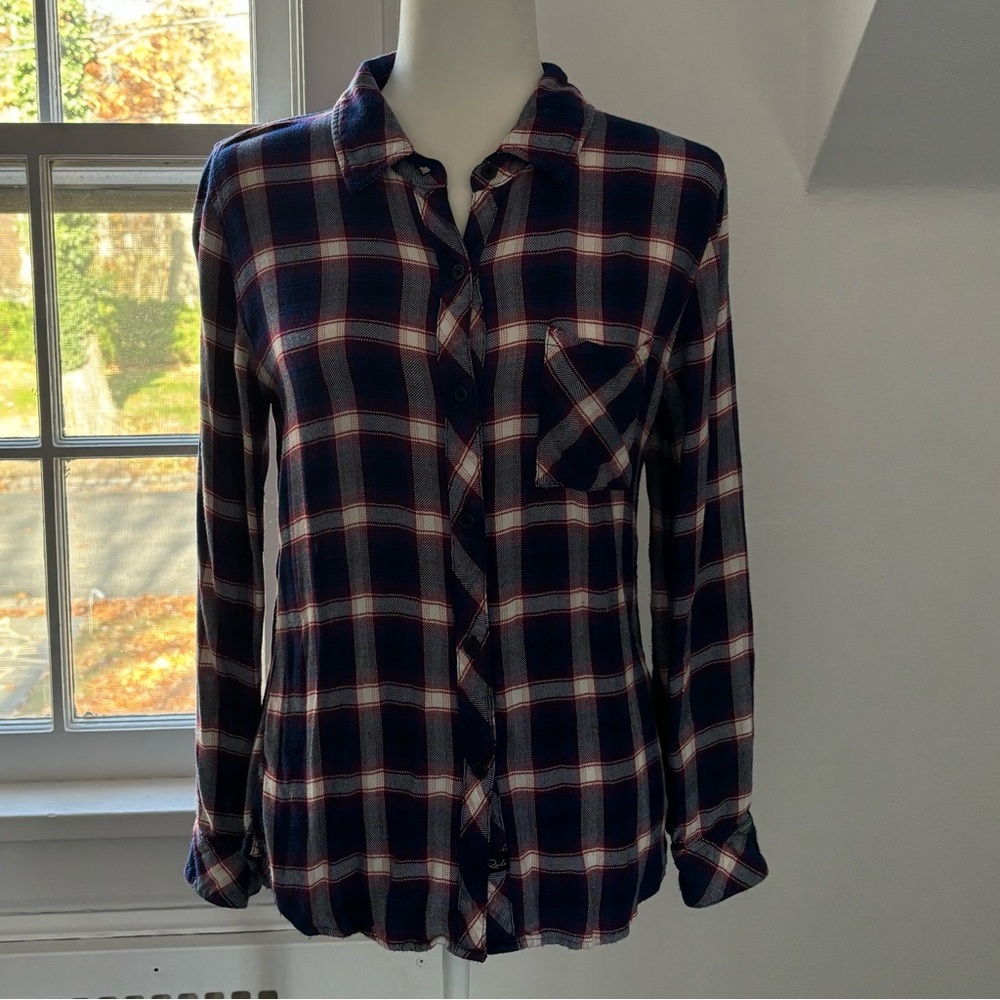 Rails Plaid Button-up Shirt, Sz S